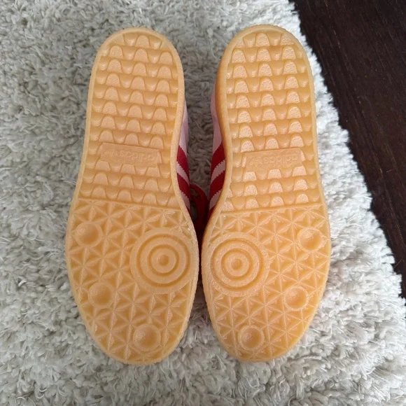 Adidas Samba (Sambae) Platform Sneakers — Pastel Pink & Red - Picture 6 of 7